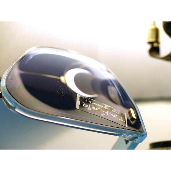 Tahari Cat Eye Shield Sunglasses Blue Crystal Frame Blue Gradient TH816 BLX main image 6